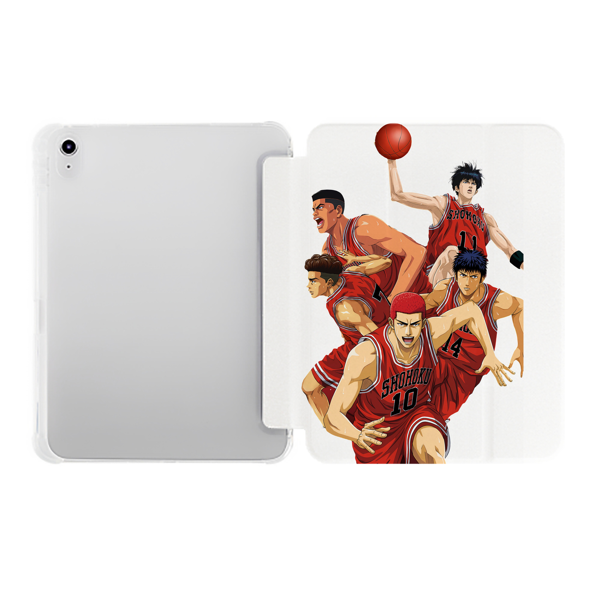 （画像用） SLAM DUNK／スラムダンク IPad ケース ペン収納付き 三つ折りスタンド PUレザー×シリコン 対応機種9.5/10.5/10.9インチ